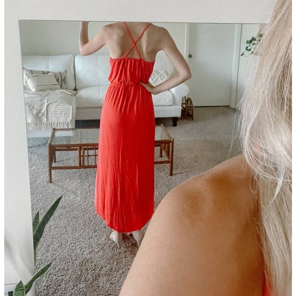 Mossimo Pink and red wrap midi dress - Picture 5 of 11